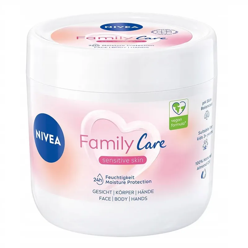 Nivea Family Care Cremă hidratantă ușoară pentru corp și față, 450ml Reducere de preț