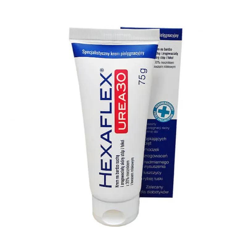 Hexaflex Urea 30, cremă de îngrijire specializată pentru pielea calozită de pe picioare și coate, 75 g Ofertă limitată