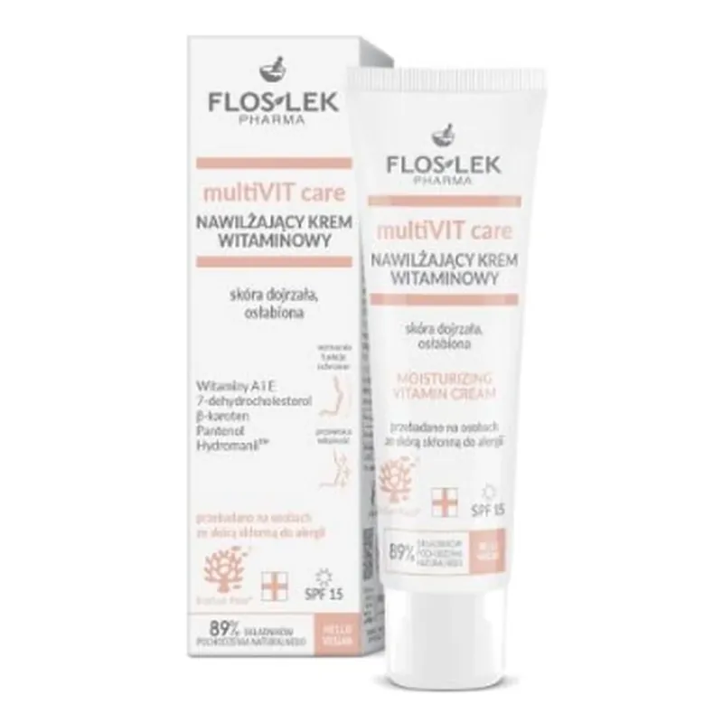 Floslek Pharma Multivit Care, Cremă hidratantă pentru pielea matură, slăbită, vitamine, 50 ml Retur gratuit