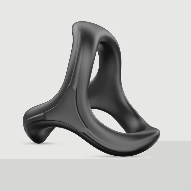 Triple Erector Hurricane Inel pentru penis din silicon moale - negru Bestseller