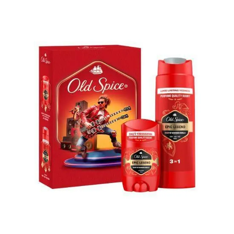 OLD SPICE Xmas Promo Music Epic Legend Deodorant Stick, 50ml & Gel de duș - Șampon, 250ml Ofertă