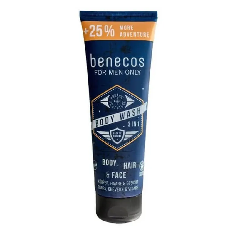 Benecos For Men Only, Gel de curățare 3 în 1, 250 ml Ultima șansă