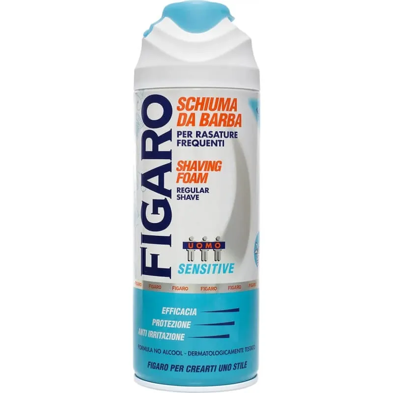 Reducere de preț Figaro Spumă de ras pentru piele sensibilă, fără alcool, 400 ml