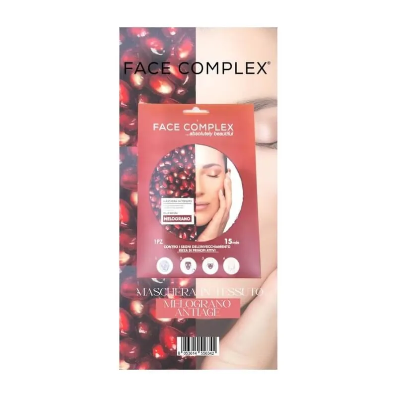 Face complex Melograno – mască hidratantă și iluminatoare din țesătură, 28 g Retur ușor