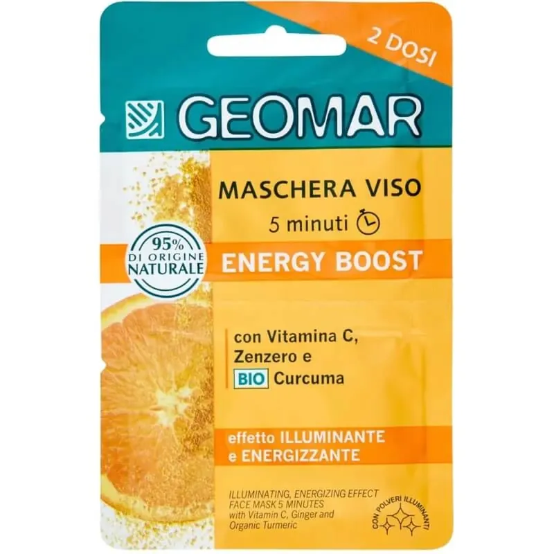Geomar Energy Boost – mască de față iluminatoare și energizantă, 2 doze Retur gratuit