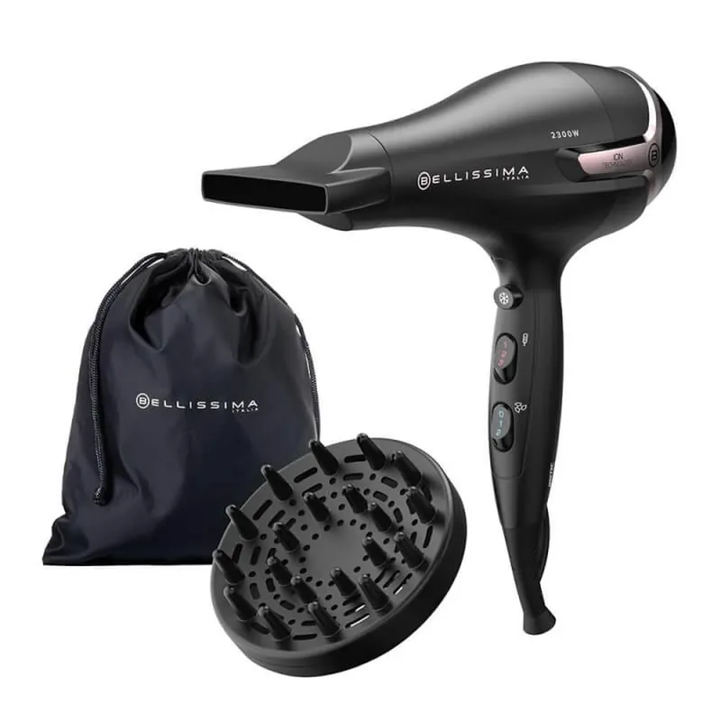 Imetec Bellissima k9 – uscător de păr de 2300 W, cu tehnologie ionică anti-încrețire, cu concentrator și difuzor Disponibil imediat