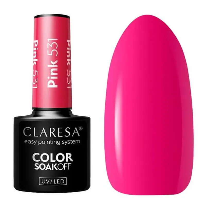 Livrare rapidă Claresa Rainbow Explosion, lac hibrid, 531 Roz, 5 g