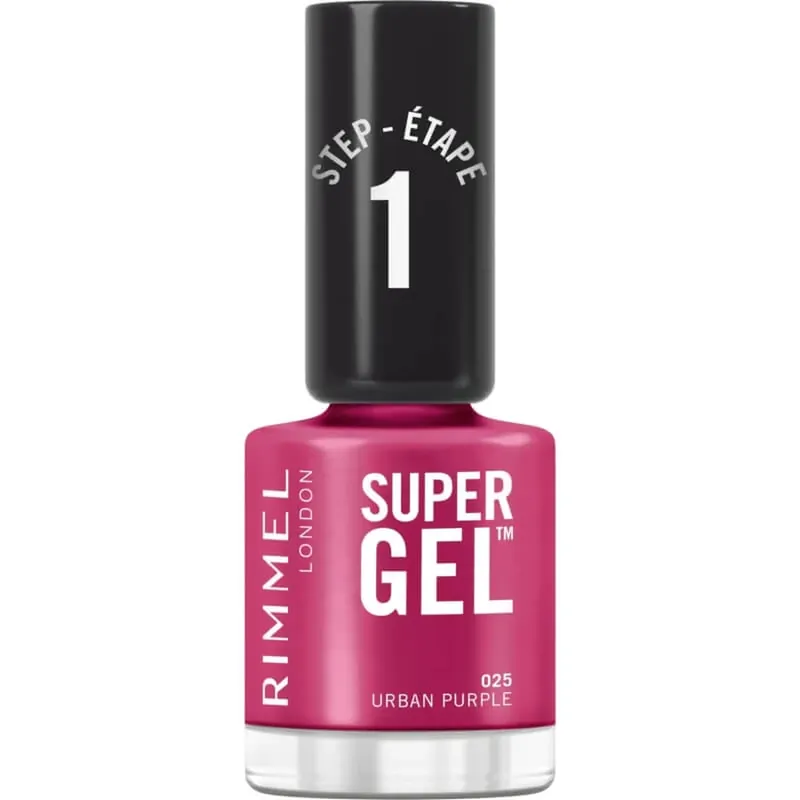 Vezi acum Rimmel Super Gel – lac de unghii cu efect de gel și rezistență îndelungată, nr. 025 Urban Purple