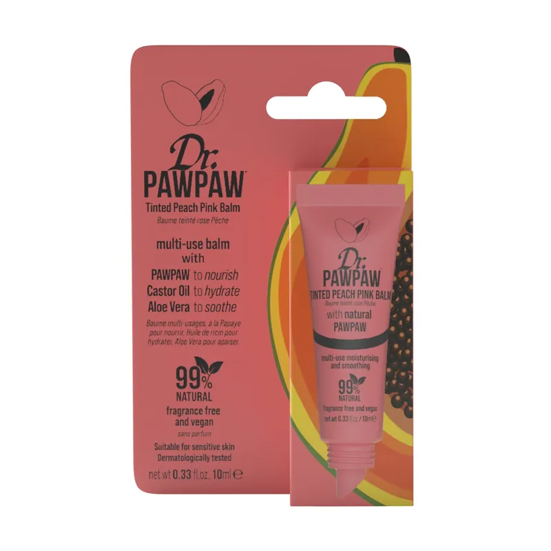 Nu rata Balsam multifunctional vegan, nuanta Pink Peach, Dr.PAWPAW, 10 ml