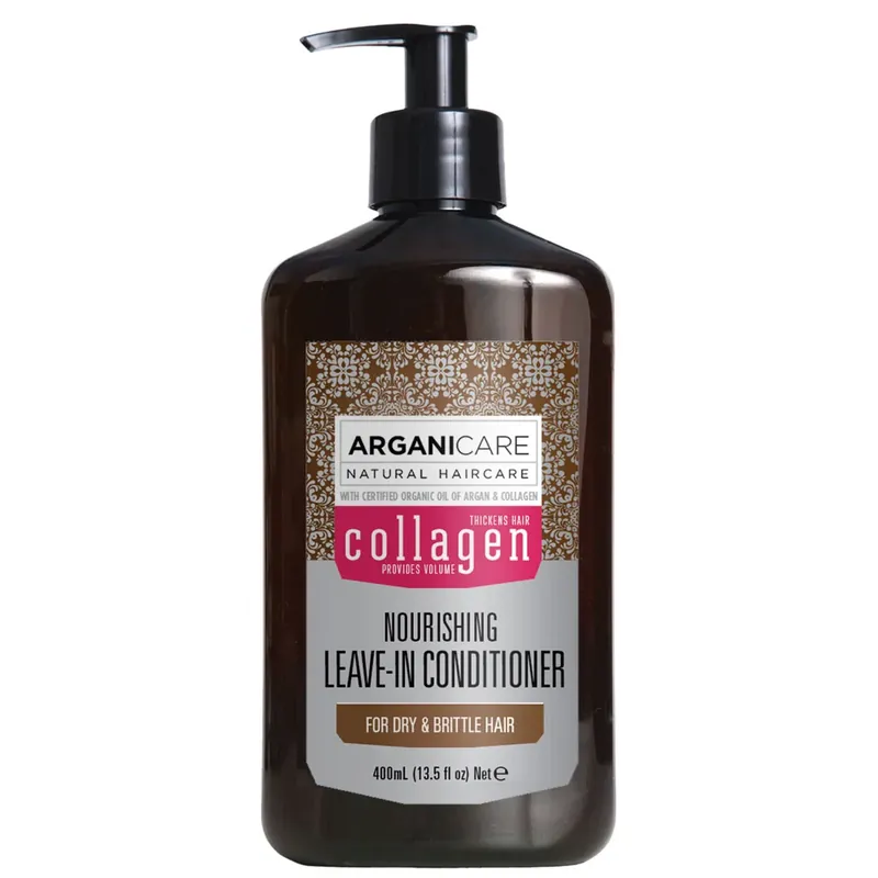 Disponibil imediat Balsam fara clatire cu Colagen pentru par subtire, deteriorat si fragil, Arganicare, 400 ml