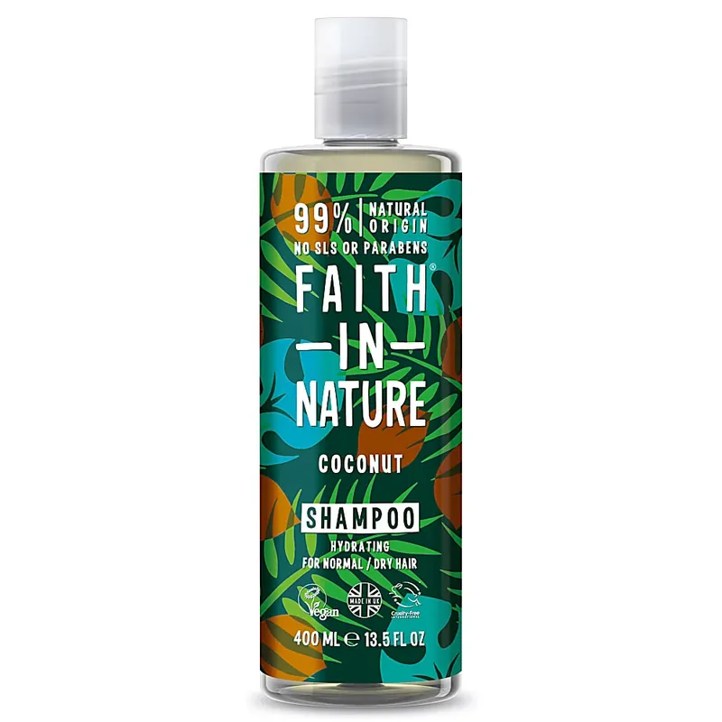 Preț promoțional Sampon natural hidratant cu cocos pentru par normal sau uscat, Faith in Nature, 400 ml
