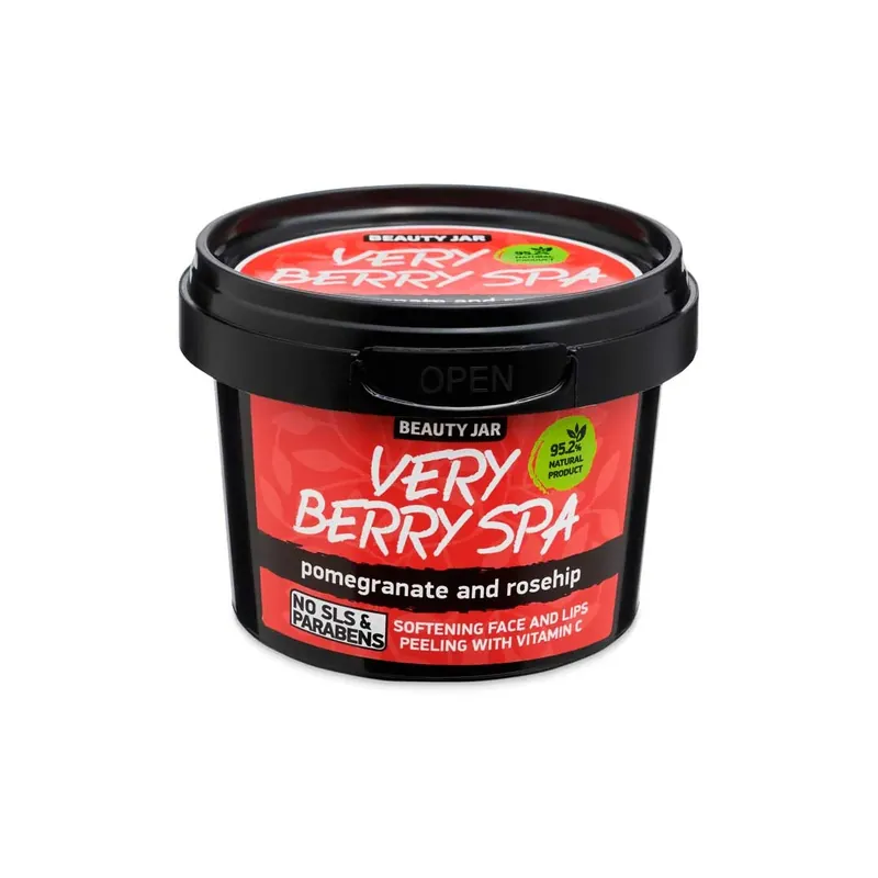 Preț mic Exfoliant cu vitamina C pentru fata si buze, Very berry spa, Beauty Jar, 120 g