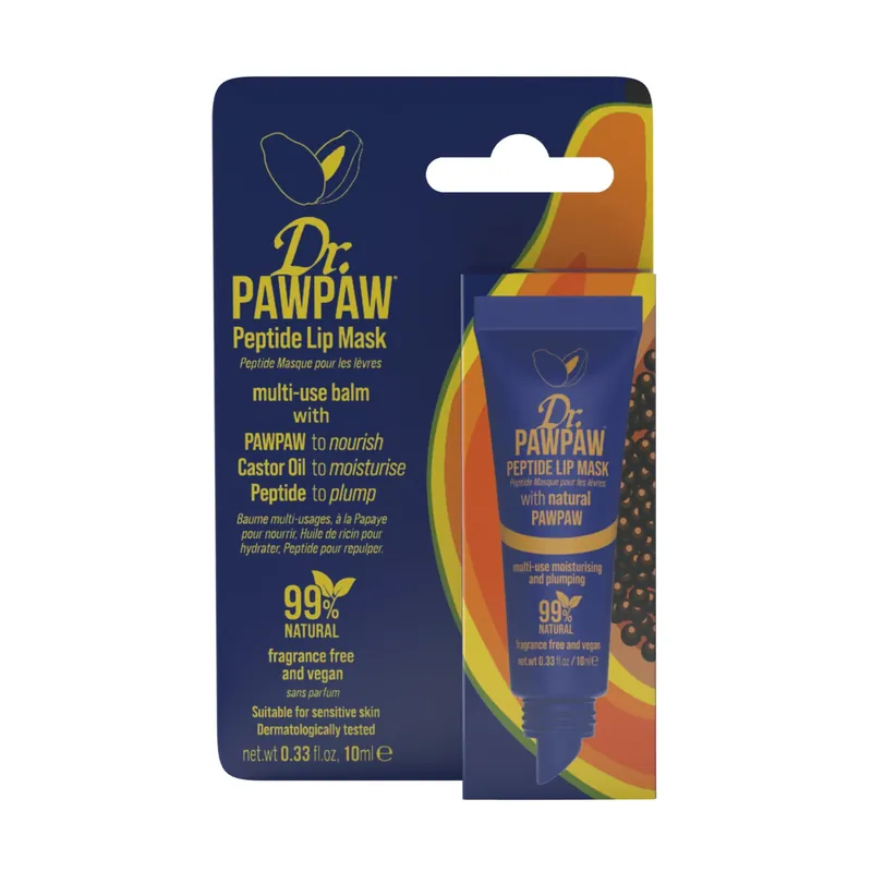 Masca vegana de noapte, cu peptide, pentru buze, ochi si fata, Dr.PAWPAW, 10 ml Cel mai bun preț