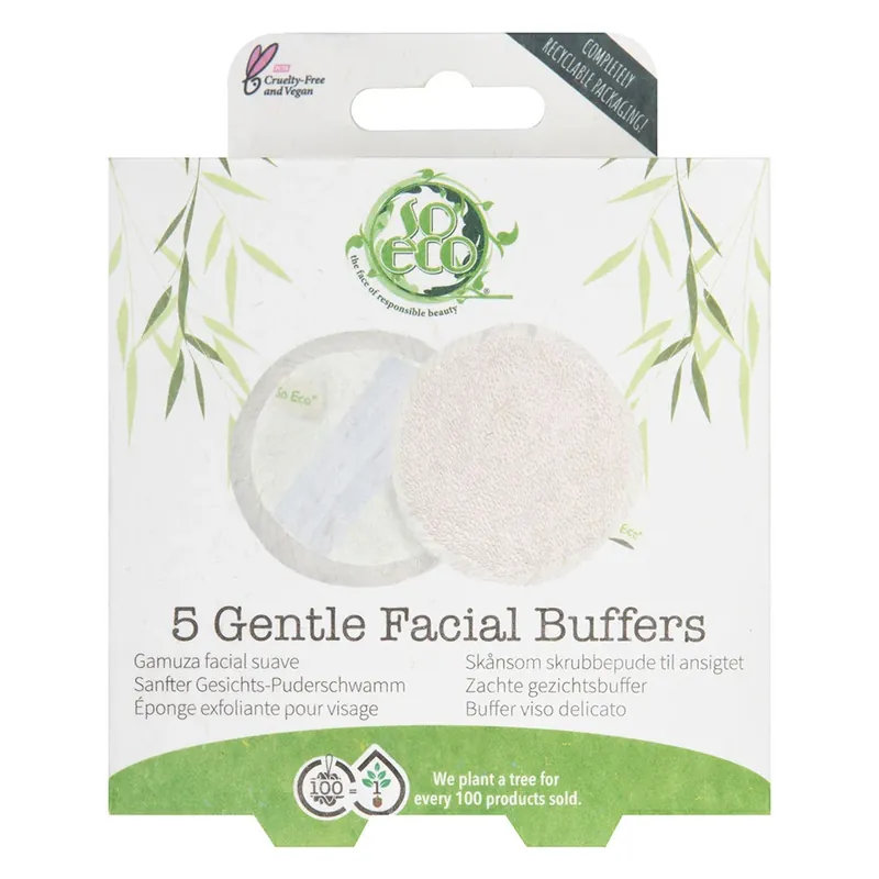 Set 5 Dischete Ecologice Delicate pentru Curatarea Fetei, Reutilizabile, So Eco Retur ușor