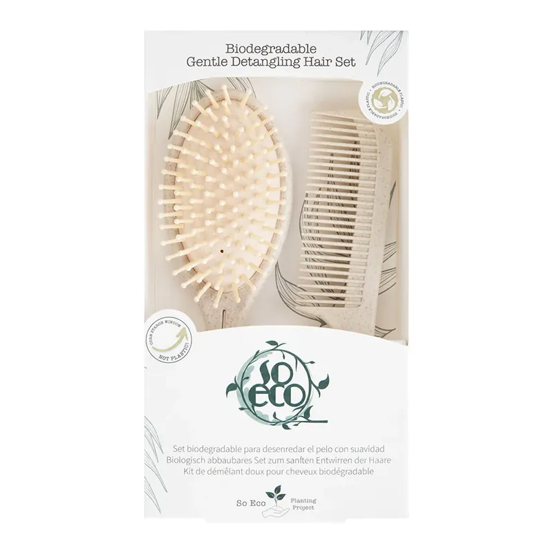 Set Ecologic Biodegradabil pentru Descurcarea Delicata a Parului, So Eco Reducere extra