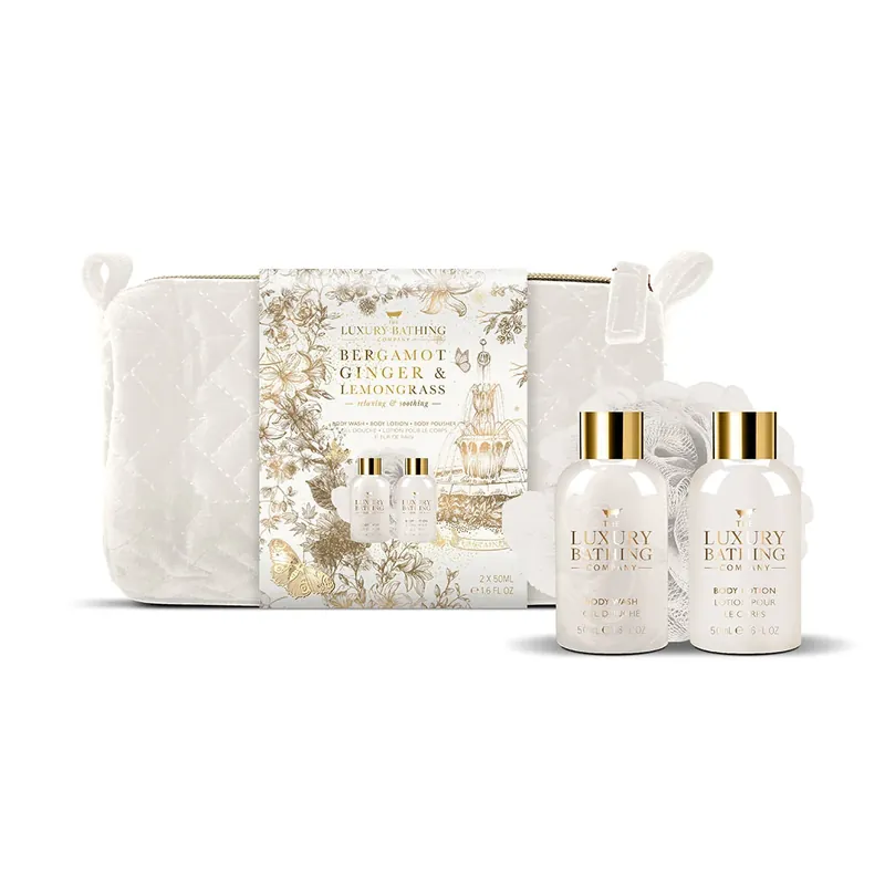 Lichidare de stoc Set Cadou Perfect Pamper, Bergamot, Ginger & Lemongrass, The Luxury Bathing Company, 100 ml