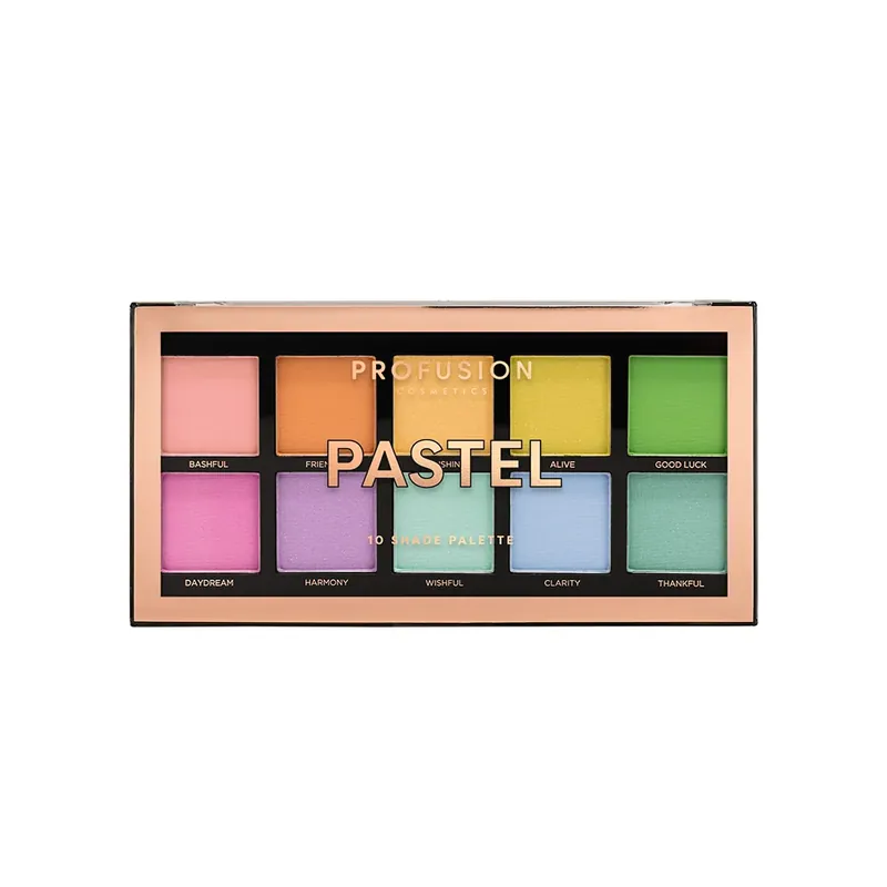 Discount Pastel, Paleta Farduri Vegane 10 Nuante, Profusion Cosmetics, 103 gr