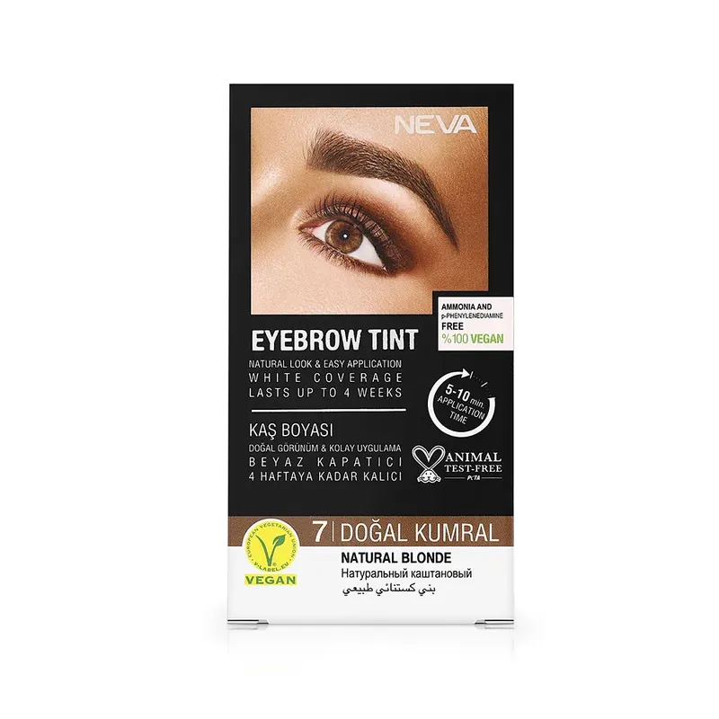Vopsea permanenta pentru sprancene Blond Natural, fara amoniac, 100% vegana, Neva, 45 gr Noutate