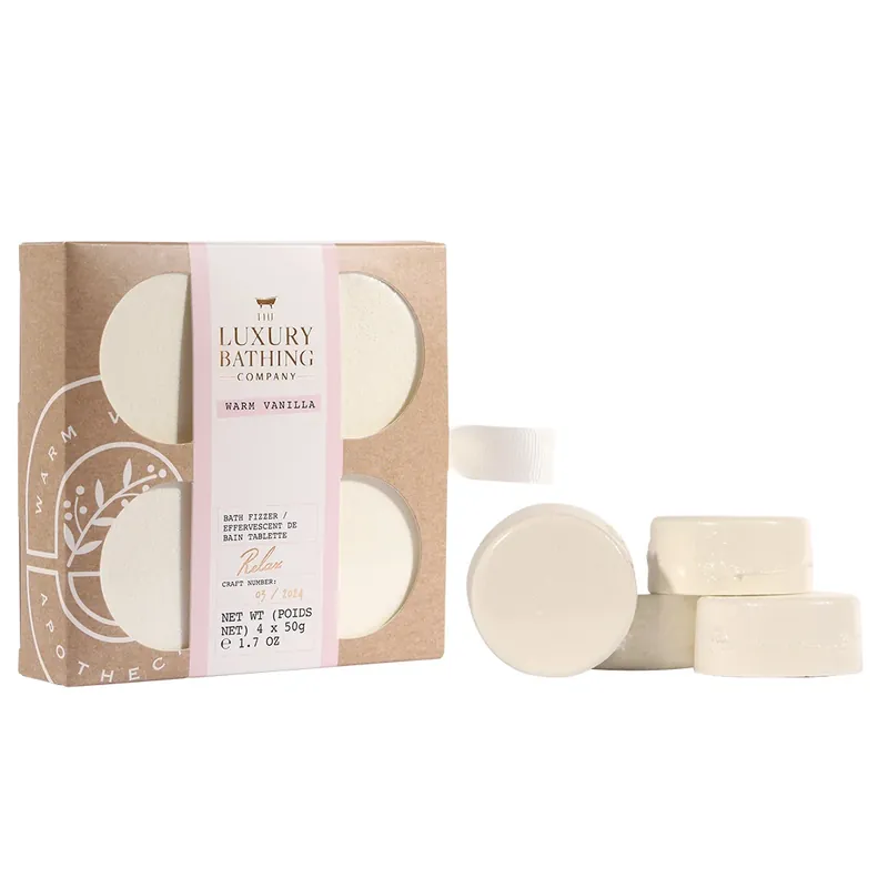 Cel mai bun preț Set Cadou Relax, Warm Vanilla, Bile de Baie, The Luxury Bathing Company, 4 x 50 g