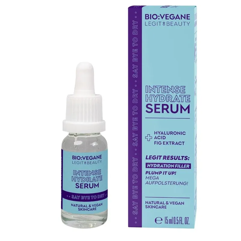 Calitate înaltă Ser intens hidratant pentru ten, Say Bye to Dry, Bio Vegane Legit Beauty, 15 ml