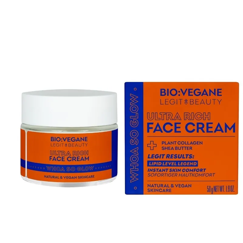 Crema de fata intens hidratanta, Whoa So Glow, Bio Vegane Legit Beauty, 50 ml Vezi acum