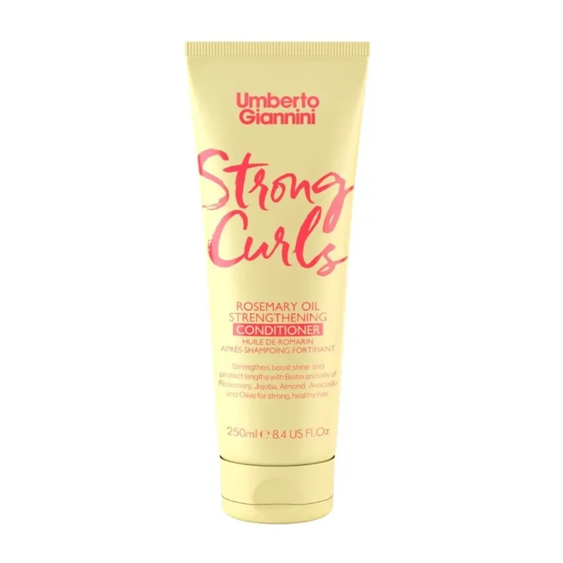 Noutate Balsam fortifiant cu ulei de rozmarin pentru parul cret, Strong Curls, Umberto Giannini, 250 ml