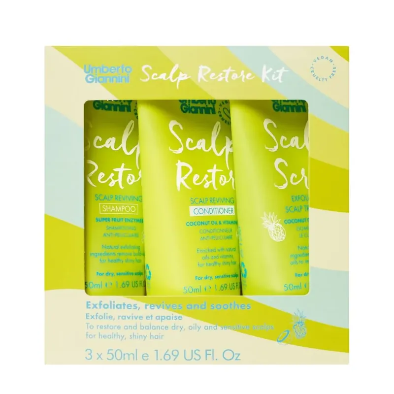Vezi acum Set anti-matreata, travel size, Scalp Restore Kit, Umberto Giannini, 3 x 50 ml