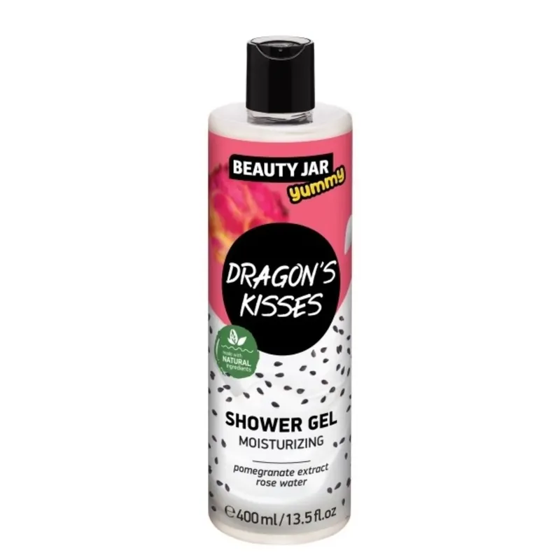 Gel de dus hidratant cu extract de rodie si apa de trandafir, Dragon‘s kisses, Beauty Jar, 400 ml Super ofertă