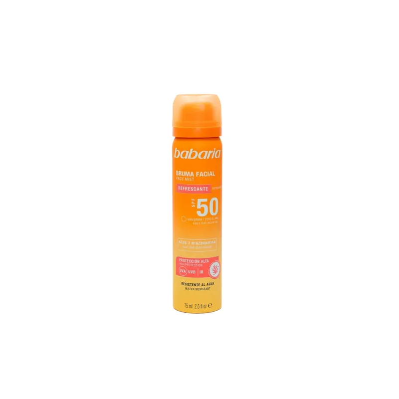 Livrare expres Spray cu protectie solara pentru fata, SPF 50, cu aloe vera & niacinamida, Babaria, 75 ml