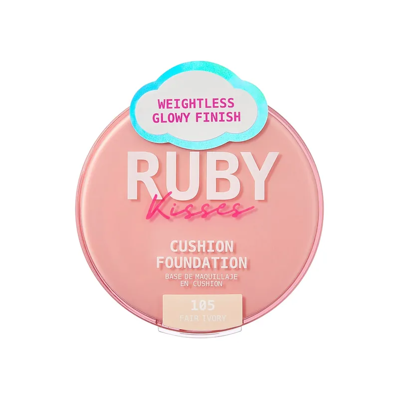 Ofertă limitată RUBY KISSES, Fond de ten compact Cushion, Fair Ivory, 15 g