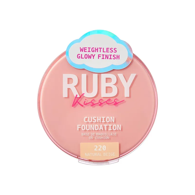 Noutate RUBY KISSES, Fond de ten compact Cushion, Natural Beige, 15 g