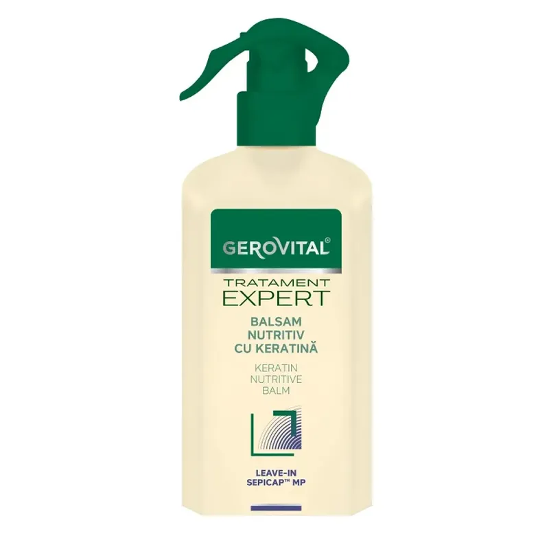 Balsam nutritiv leave-in cu keratina Tratament Expert, 150 ml, Gerovital Plată sigură