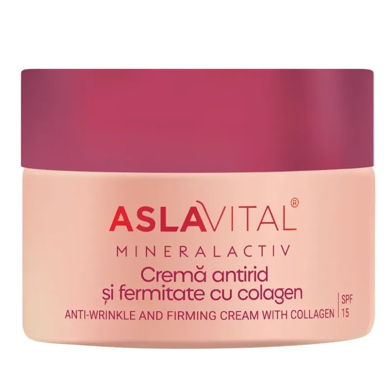 Crema antirid cu colagen pentru fermitate SPF 15 Mineralactiv, 50 ml, Aslavital Calitate înaltă
