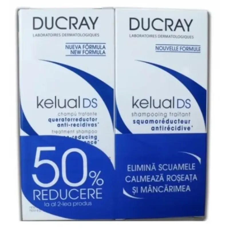 Ducray Kelual DS Duo Pack (1+1 -50%Red.al-2lea), 100ml Preț redus