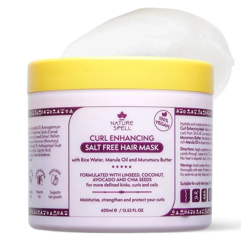 Preferatul clienților Nature SpellMască cu efect de hidratare a buclelor pentru Păr Creț & Ondulat Curl Enhancing Salt Free Mask