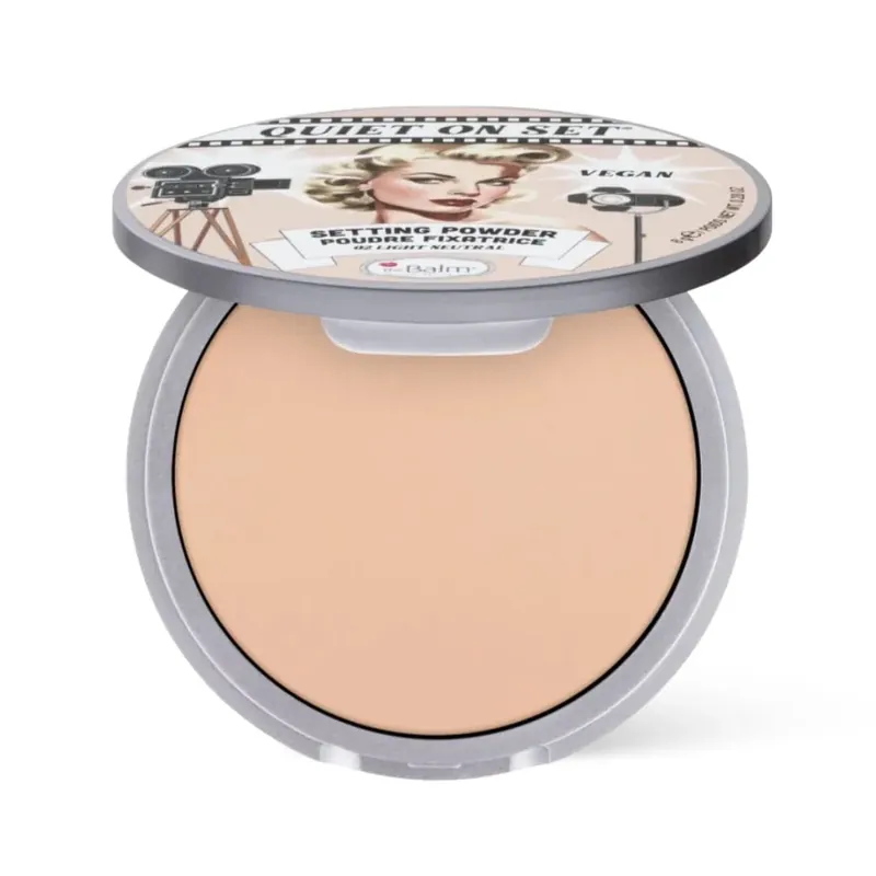 theBalmPudra compacta Quiet on the Set 02 Light Neutral Reducere