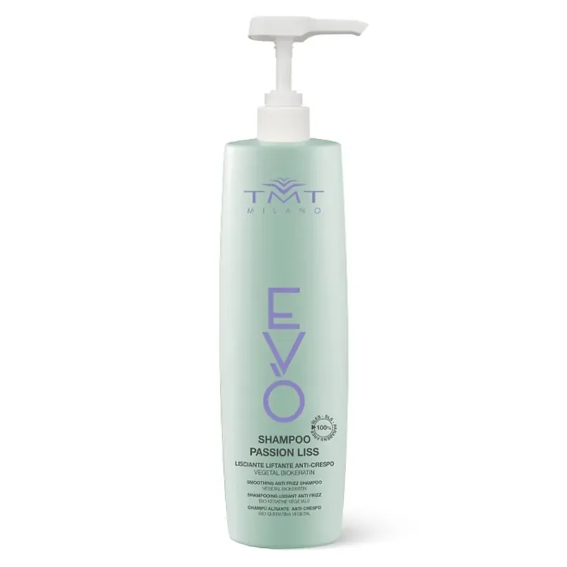Comandă acum TMT MilanoȘampon profesional anti-frizz cu efect de netezire pentru părul rebel EVO Passion Liss Shampoo 1000 ml