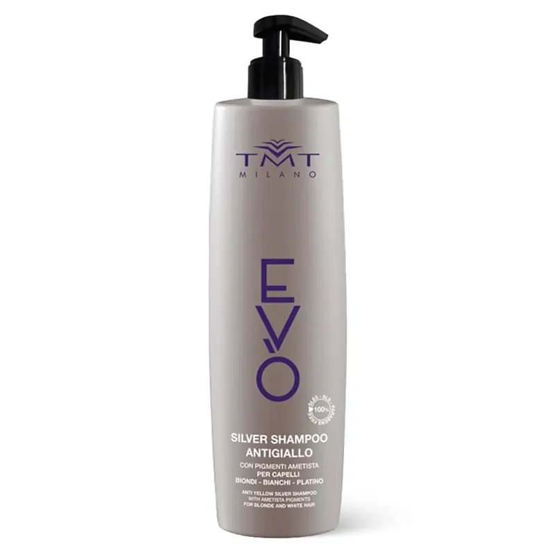 Super ofertă TMT MilanoȘampon profesional pentru păr anti-reflexii galbene EVO Silver Shampoo 1000 ml
