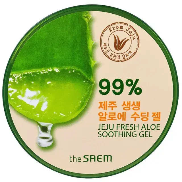 Gel de calmare revigorant din aloe vera 99% The Saem Jeju Fresh Aloe Soothing Gel, 300 ml Noutate