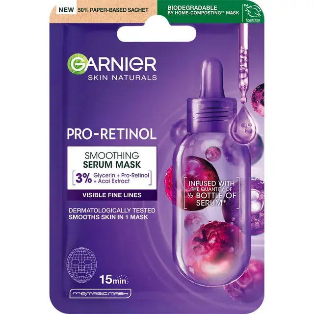 Masca servetel Garnier Skin Naturals Pro-Retinol, 28 g Cumpără acum