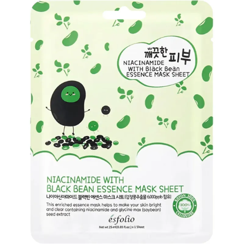 Cel mai vândut Masca faciala cu esenta de fasole neagra si niacinamida Esfolio, 25 ml