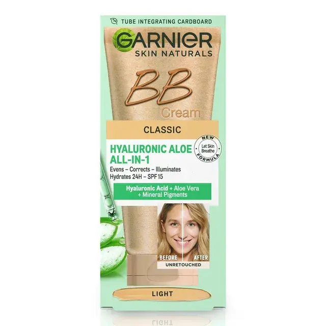 Crema BB de zi Garnier Skin Naturals Hyaluronic Aloe, nuanta deschisa, 50 ml Mai ieftin
