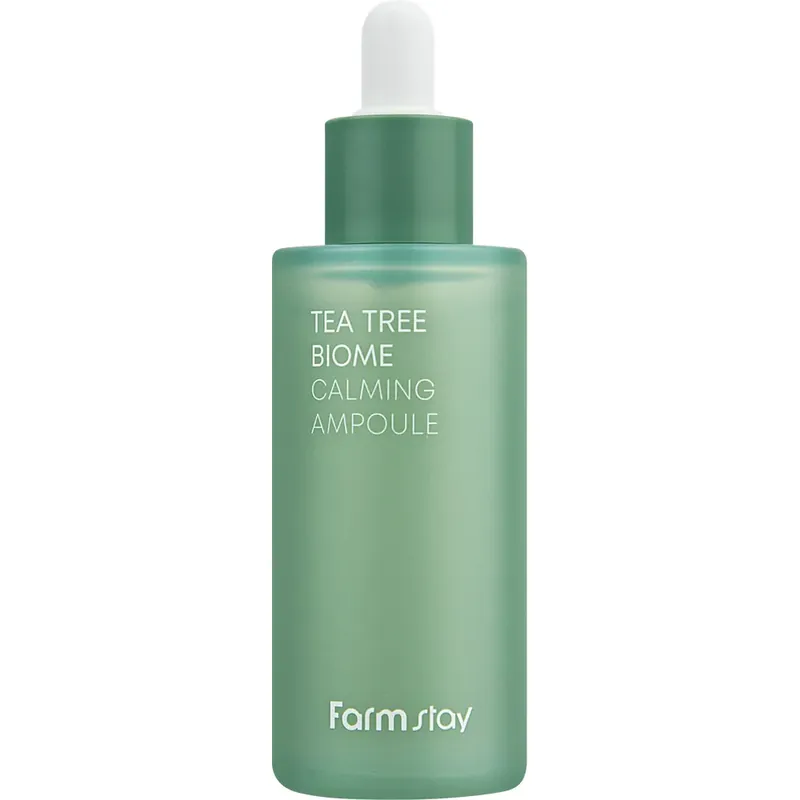 Calitate înaltă Fiola cu ser calmant cu extract de ceai verde Farmstay Tea Tree Biome, 50 ml