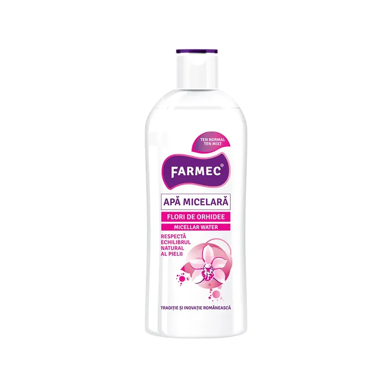 Apa micelara Farmec cu extract Flori de Orhidee, 150 ml Retur ușor