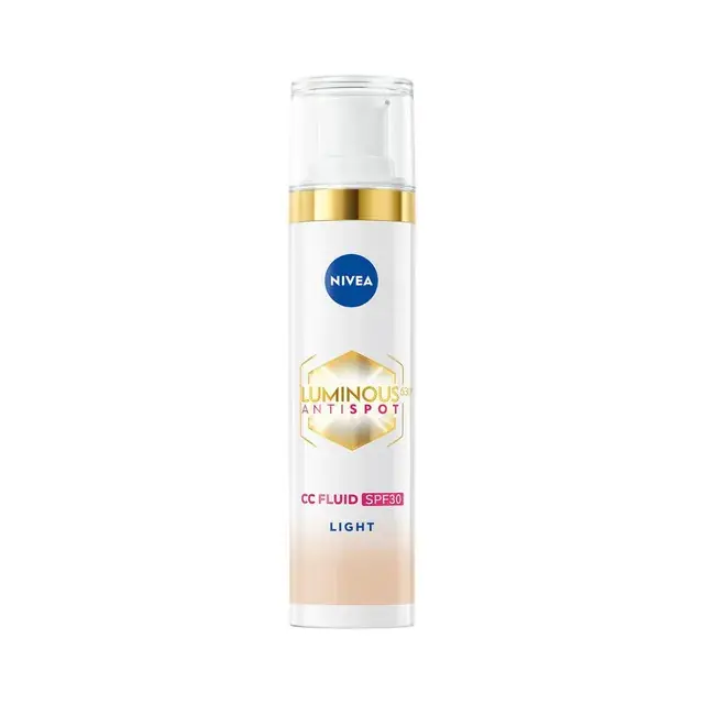 Cel mai vândut Crema fluid de zi Nivea Luminous Antispot CC SPF 30 Light, 30 ml