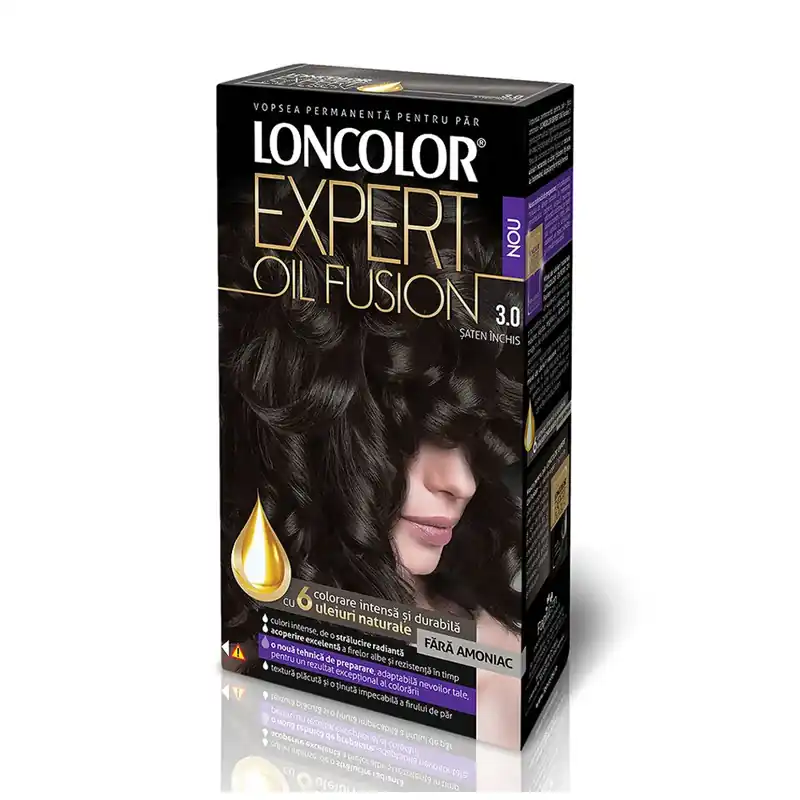 Ultima șansă Vopsea pentru par fara amoniac Loncolor Expert Oil Fusion, 3.0 Saten inchis