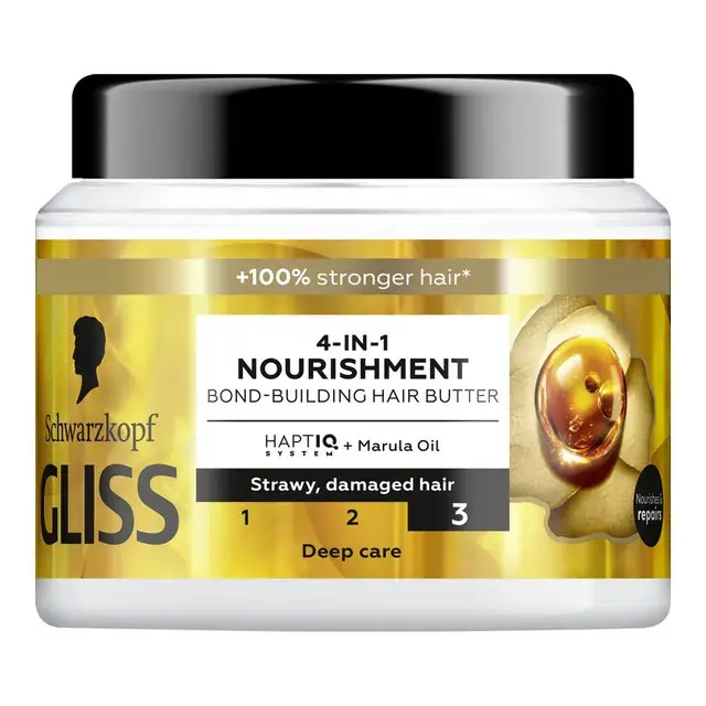 Masca pentru par 4 in 1 nutritiva Schwarzkopf Gliss, 400 ml Calitate înaltă
