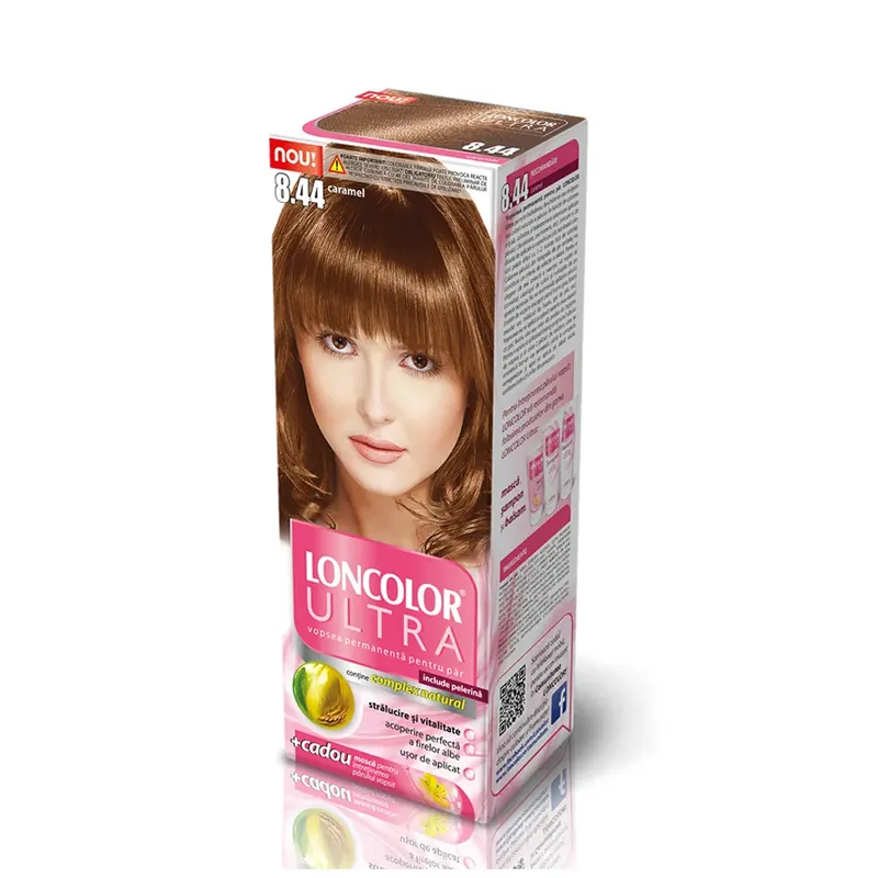 Doar azi Vopsea permanenta pentru par Loncolor Ultra, 8.44 Caramel